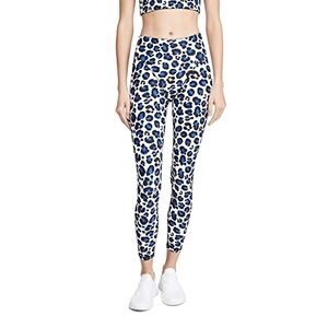Adam Selman Sport Leggings Blue Leopard Print Yoga‎ Activewear Womens Medium